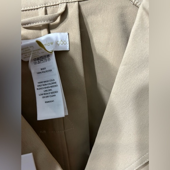 Anthropologie House Of Harlow Cropped Trench Coat Womens One Size Tan - Picture 5 of 5